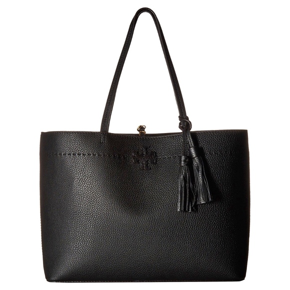 Tory Burch Handbags - Tory Burch McGraw Leather Tote - Black